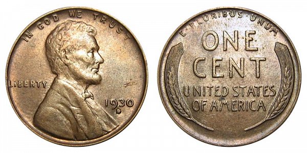 1930 D Lincoln Wheat Cent Penny 