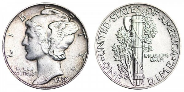 1930 Silver Mercury Dime 