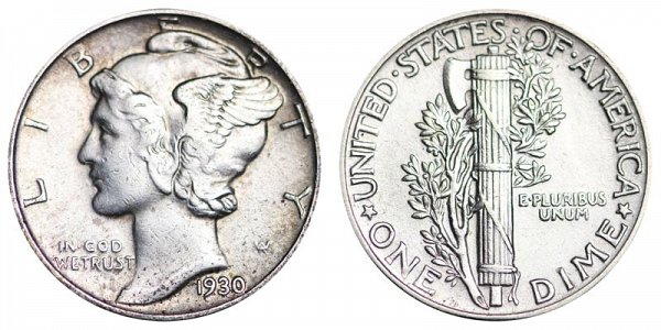 1930 Silver Mercury Dime