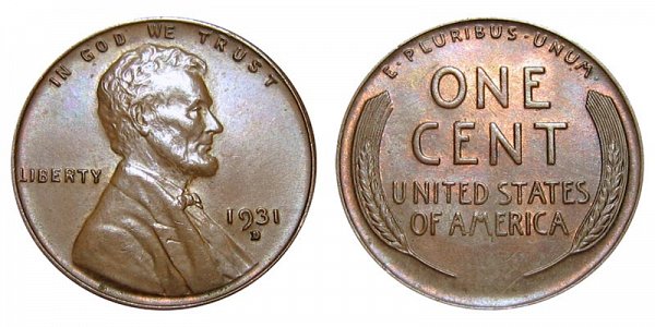 1931 D Lincoln Wheat Cent Penny 