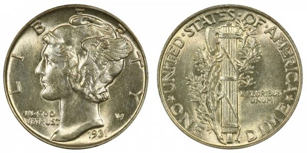 1931 Silver Mercury Dime