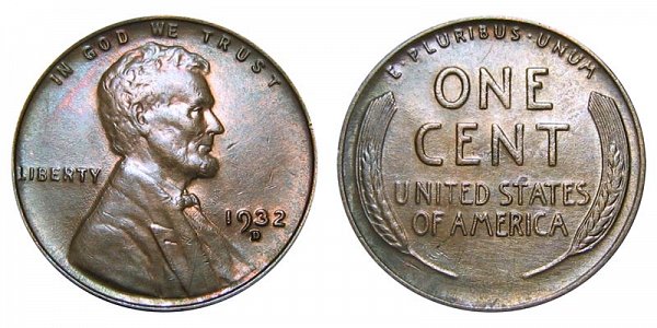 1932 D Lincoln Wheat Cent Penny