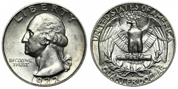 1932 D Washington Silver Quarter 