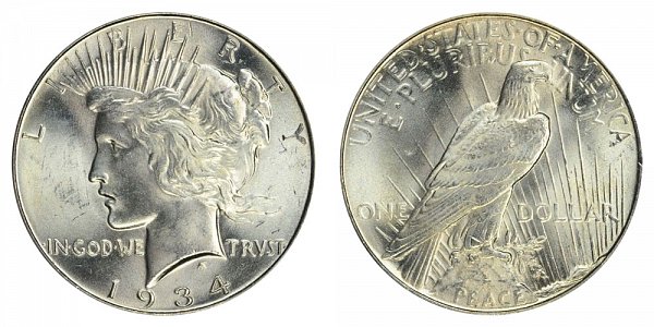 1934 Peace Silver Dollar 