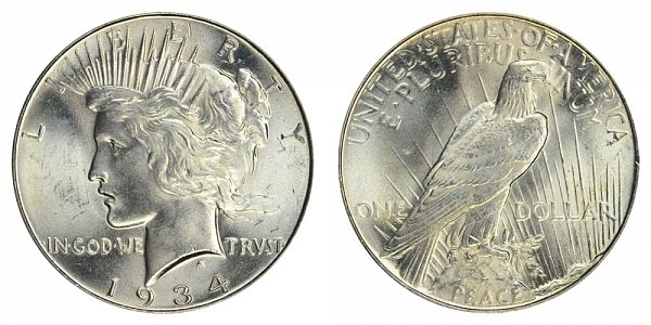 1934 Peace Silver Dollar