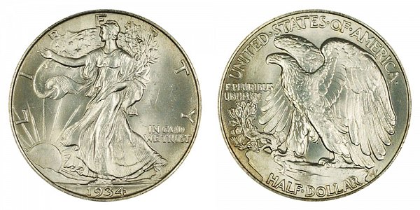 1934 Walking Liberty Silver Half Dollar