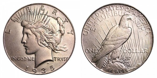 1935 Peace Silver Dollar