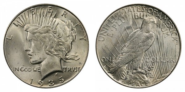 1935 S Peace Silver Dollar 