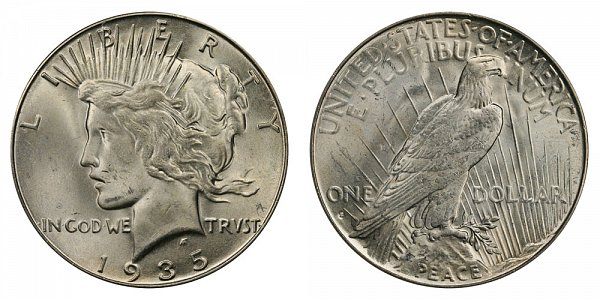 1935 S Peace Silver Dollar