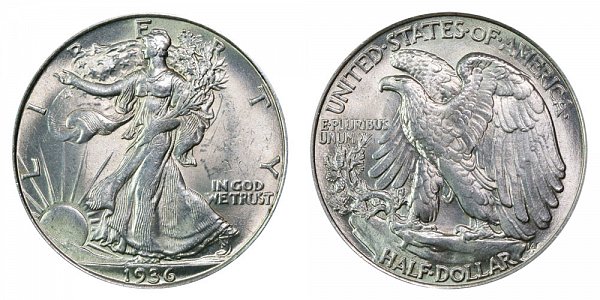 1936 Walking Liberty Silver Half Dollar