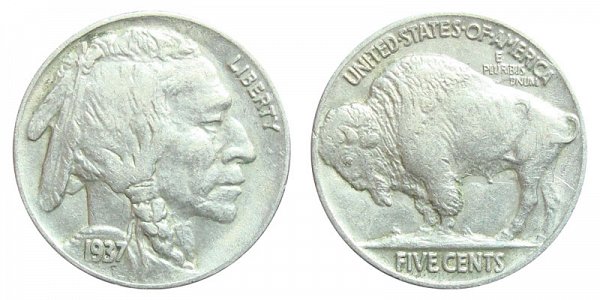 1937 Indian Head Buffalo Nickel 