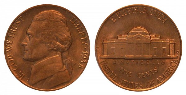 1938 D Jefferson Nickel 