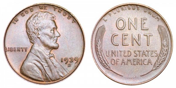 1939 D Lincoln Wheat Cent Penny 