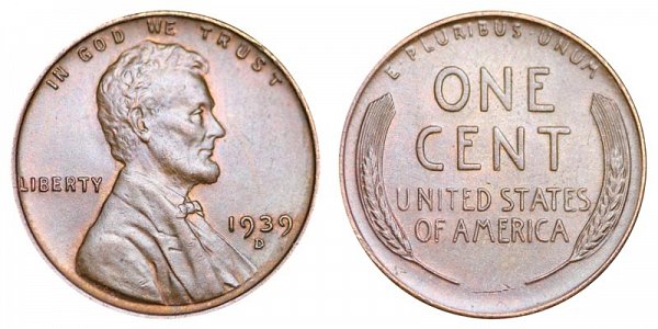 1939 D Lincoln Wheat Cent Penny