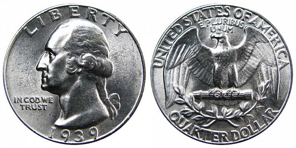 1939 Washington Silver Quarter 
