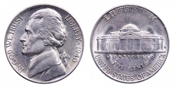 1940 S Jefferson Nickel 