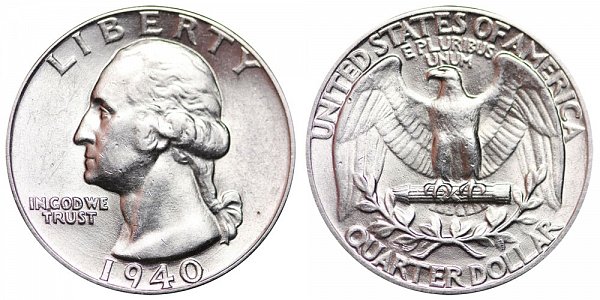 1940 Washington Silver Quarter