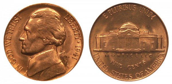 1941 S Jefferson Nickel