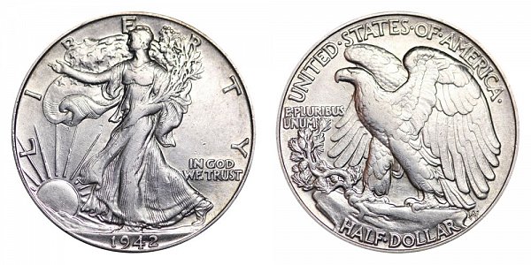 1942 Walking Liberty Silver Half Dollar