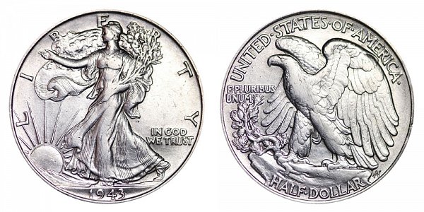 1943 Walking Liberty Silver Half Dollar 
