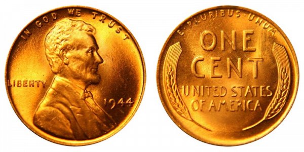 1944 Lincoln Wheat Cent Penny 