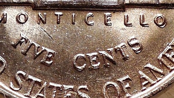 1945 P Doubled Die Reverse Wartime Jefferson Nickel - Silver War Nickel Error