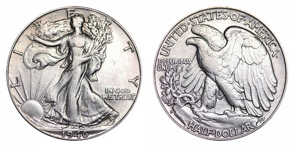 1946 D Walking Liberty Silver Half Dollar