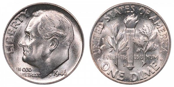 1946 S Silver Roosevelt Dime