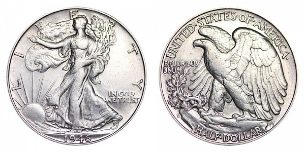 1946 S Walking Liberty Silver Half Dollar