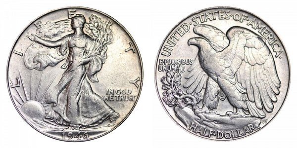 1946 Walking Liberty Silver Half Dollar