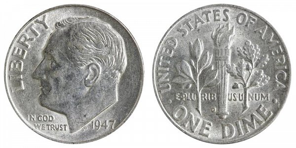 1947 D Silver Roosevelt Dime