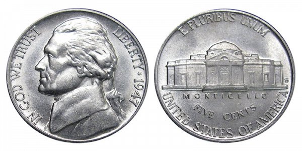 1947 S Jefferson Nickel 
