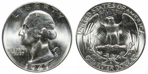 1947 S Washington Silver Quarter 