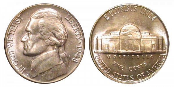 1948 D Jefferson Nickel 