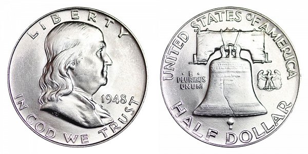 1948 Franklin Silver Half Dollar 