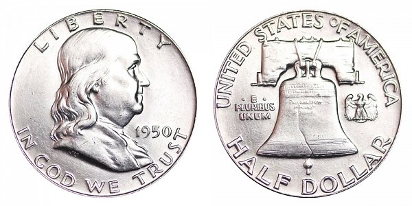 1950 Franklin Silver Half Dollar 