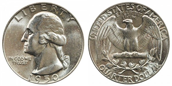 1950 Washington Silver Quarter 