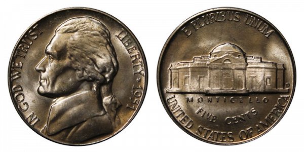 1951 D Jefferson Nickel 