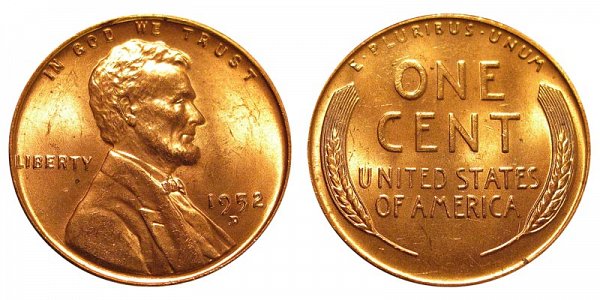 1952 D Lincoln Wheat Cent Penny 