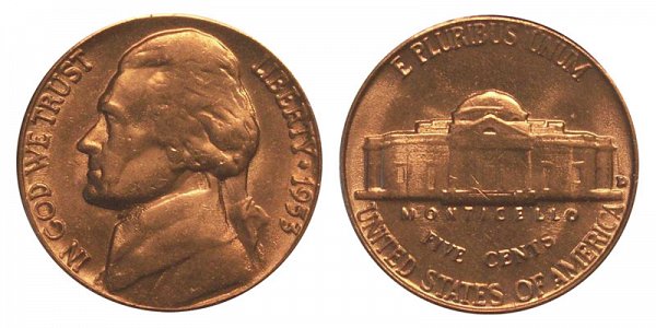 1953 D Jefferson Nickel