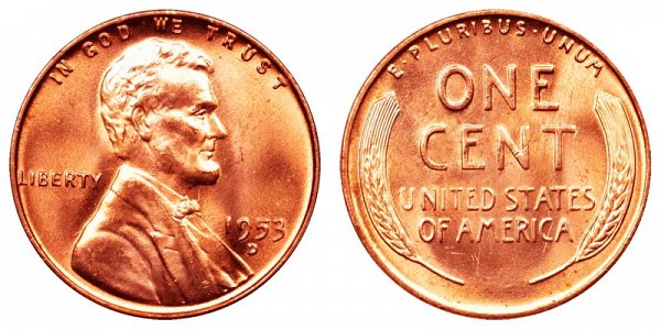 1953 D Lincoln Wheat Cent Penny 