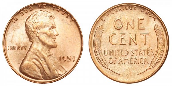 1953 Lincoln Wheat Cent Penny 