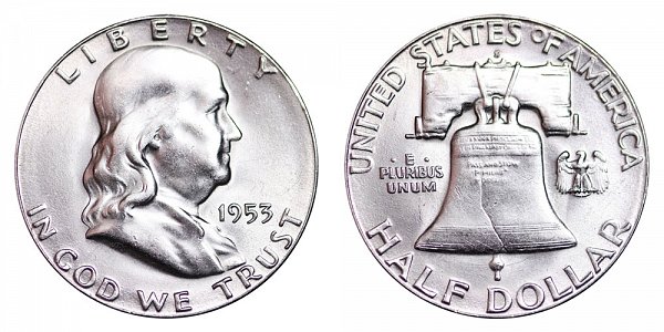 1953 S Franklin Silver Half Dollar 