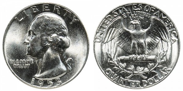 1953 Washington Silver Quarter 