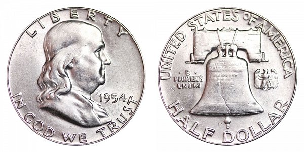 1954 Franklin Silver Half Dollar 