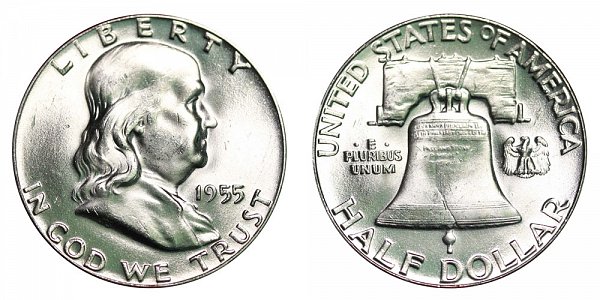 1955 Franklin Silver Half Dollar 