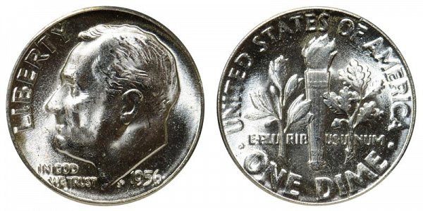 1956 Silver Roosevelt Dime 