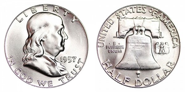 1957 Franklin Silver Half Dollar 