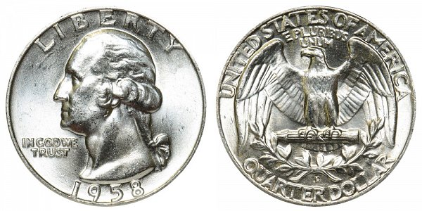 1958 D Washington Silver Quarter 