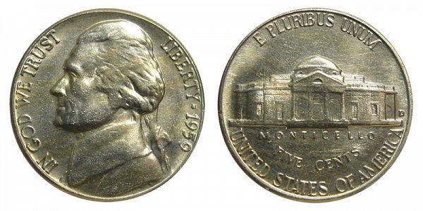 1959 D Jefferson Nickel 
